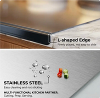 Stainless Steel Cutting & Kneading Board 40x30cm