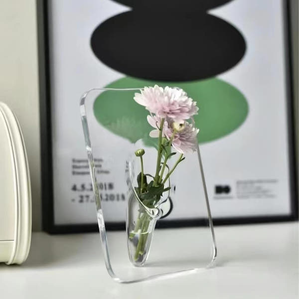 Frame Shaped Clear Acrylic Flower Vase