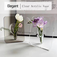 Frame Shaped Clear Acrylic Flower Vase