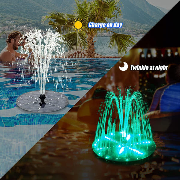 Solar Fountains with LED Lights