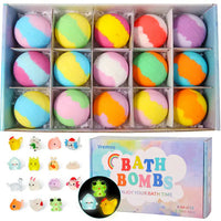 Bath Bombs for Kids with Toys Inside (15 Pcs)