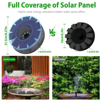 Solar Fountains with LED Lights